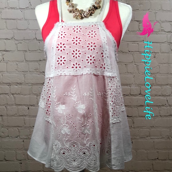 UMGEE Apron Top White With Beautiful Detail NWT M - Picture 3 of 7